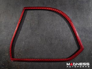 Alfa Romeo Giulia Speaker Frame Trim - Carbon Fiber - Red Candy